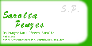 sarolta penzes business card