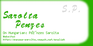 sarolta penzes business card